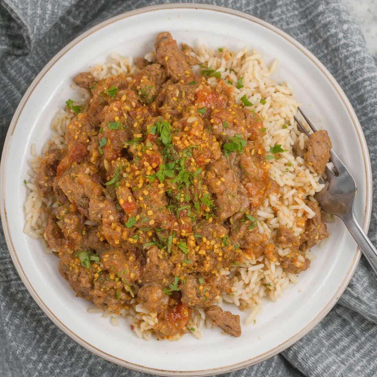 Kebe Ground Rice Budget Ground Beef & Rice Skillet